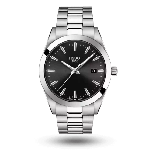 Montre Tissot Gentleman Quartz Noir sur Bracelet métal - T127.410.11.051.00