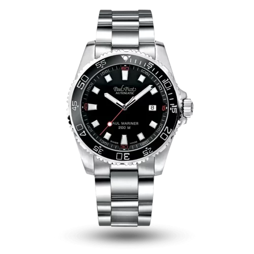 Paul Picot Paul Mariner III Noir, Bracelet métal – P4352.SG.CN.4000.3614
