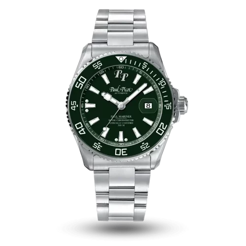 Paul Picot Paul Mariner 5 COSC Newton Vert, Bracelet métal – 4354S.CV.611