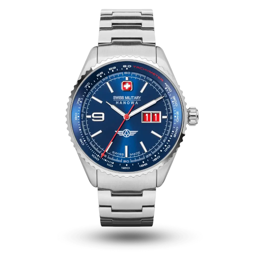 Montre Swiss Military Hanowa Afterburn Grande Date Bleu - SMWGH2101005