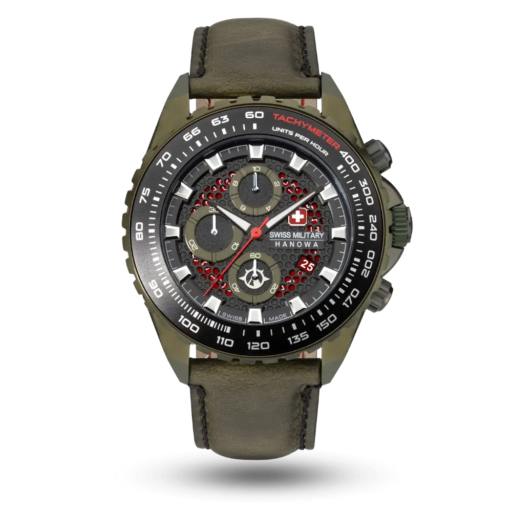 Montre Swiss Military Hanowa Iguana Chrono Vert kaki – SMWGC2102290