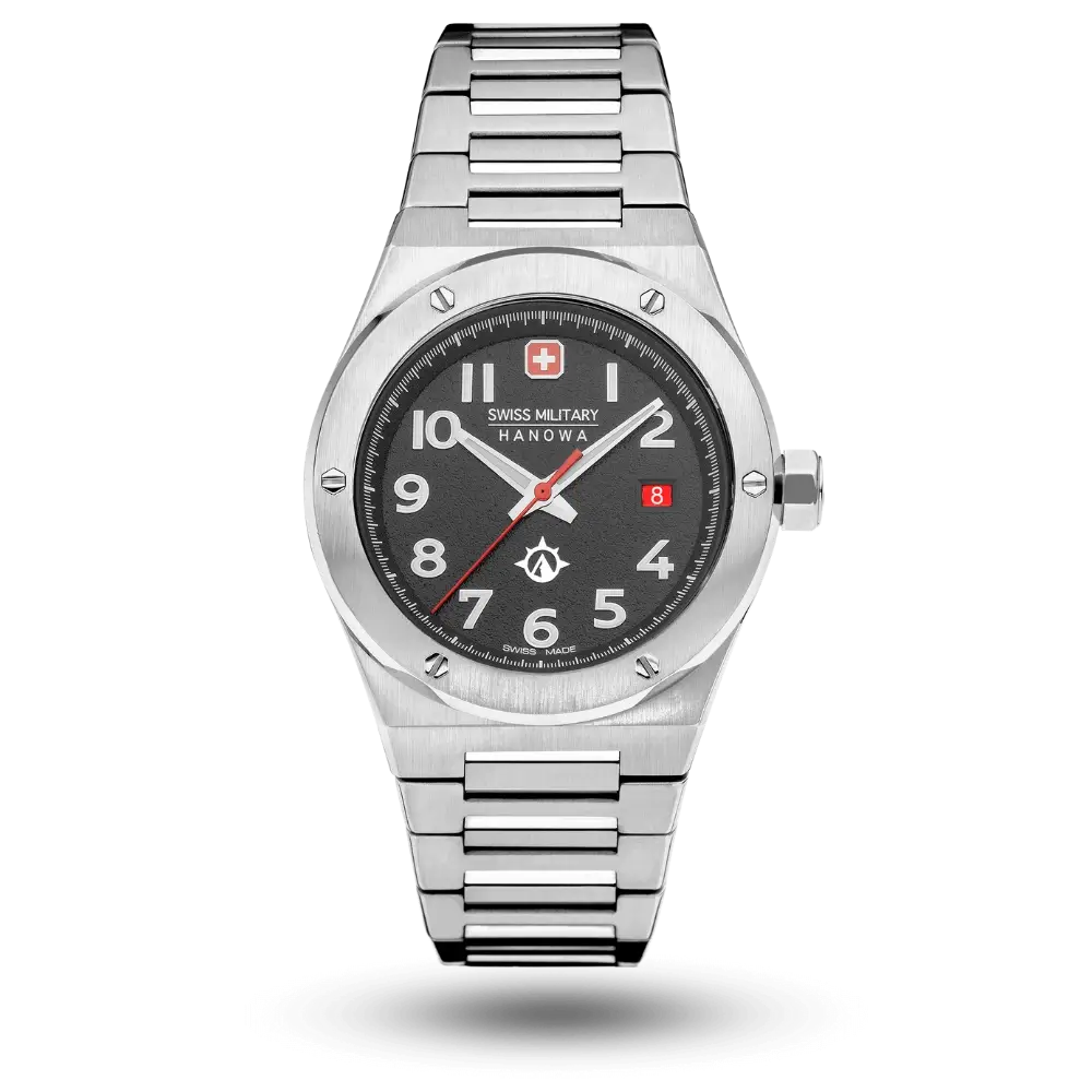 Montre Swiss Military Hanowa Sonoran Ø43mm Gris sur Bracelet métal - SMWGH2101902