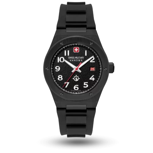 Montre Swiss Military Hanowa Sonoran Ø43mm Noir sur Bracelet caoutchouc - SMWGN2101930