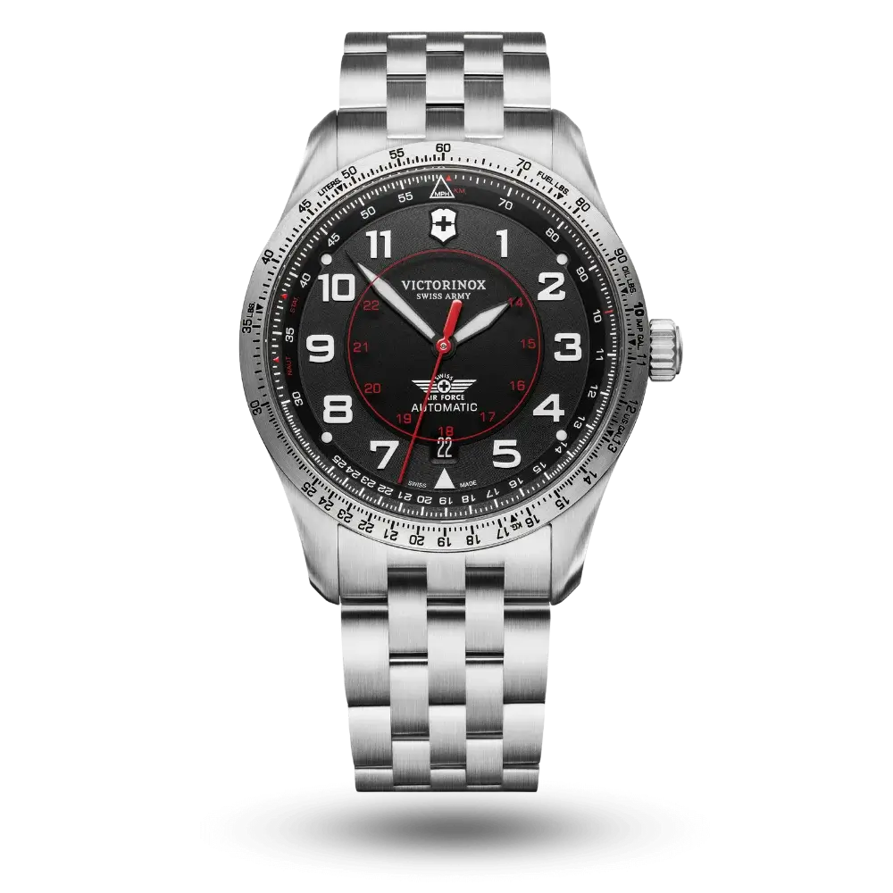 Montre Victorinox AirBoss Mechanical Noir sur Bracelet métal – 241888