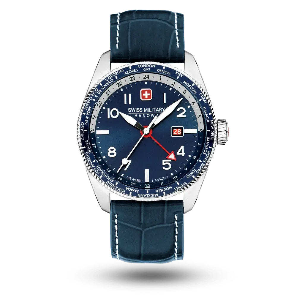 Montre Swiss Military Hanowa Hawk Eye GMT Bleu – SMWGB0000505
