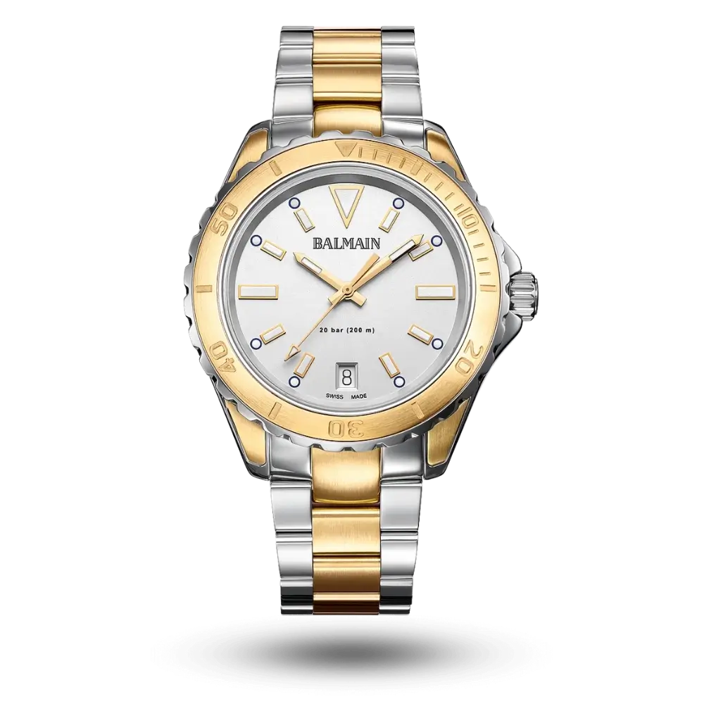 Montre Balmain Ophrys Ø38.50mm Blanc bicolore jaune - B4332.39.25