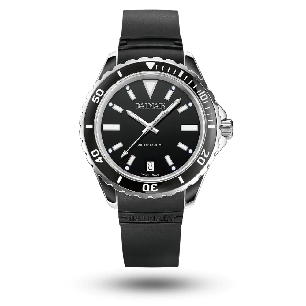 Montre Balmain Ophrys Ø38.50mm Noir sur Bracelet caoutchouc - B4331.32.65