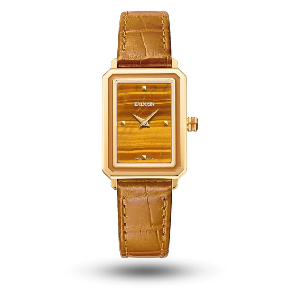 Montre Balmain Eirini Oeil de tigre sur Bracelet cuir - B4390.52.56