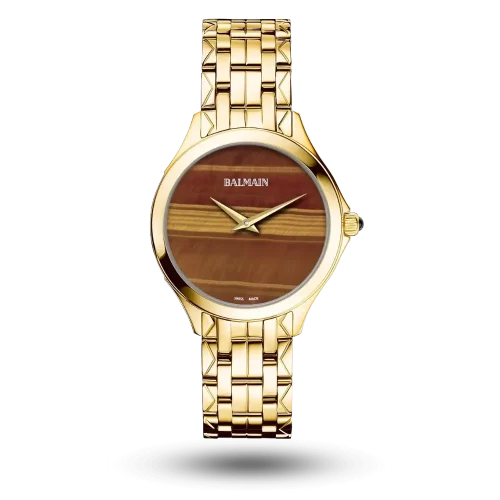 Montre Balmain Flamea II Oeil de tigre sur Bracelet métal – B4790.33.55