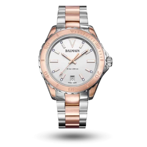 Montre Balmain Ophrys Ø38.50mm Blanc bicolore rose – B4338.33.25