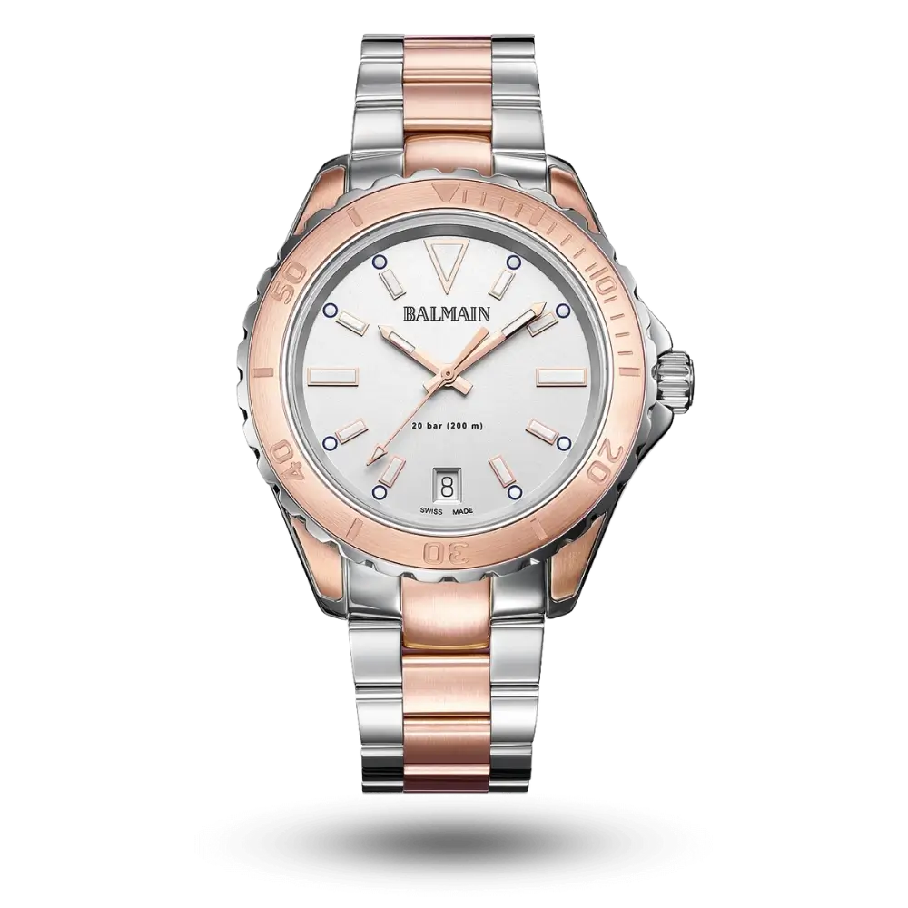 Montre Balmain Ophrys Ø38.50mm Blanc bicolore rose – B4338.33.25