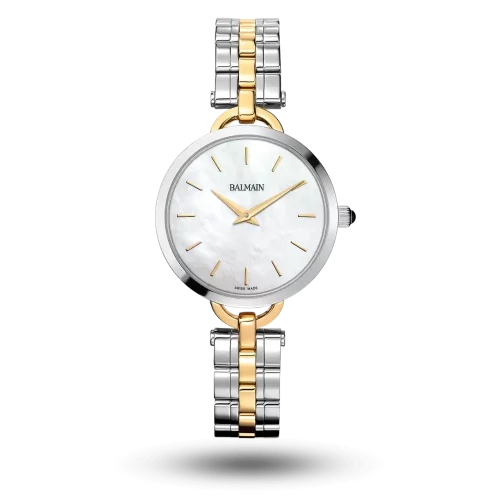 Montre Balmain Orithia Nacre blanc bicolore jaune - B4772.39.86