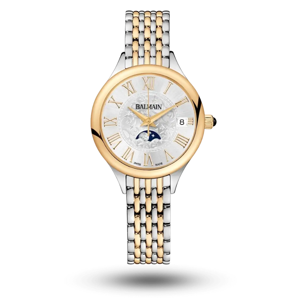 Montre Balmain de Balmain Moonphase Arabesques bicolore jaune – B4912.39.12