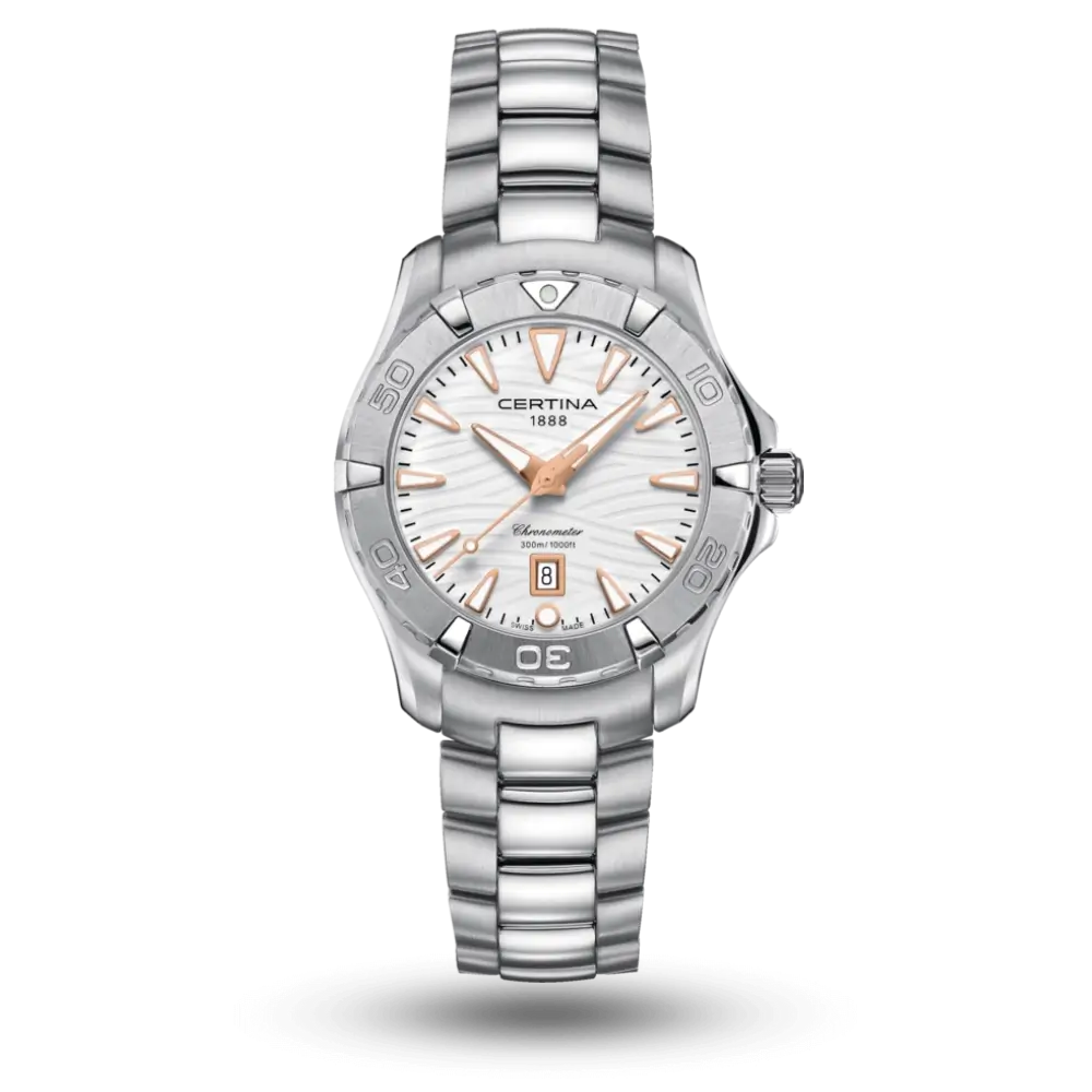 Montre Certina DS Action Lady Ø34mm COSC Blanc –  C032.251.11.011.01