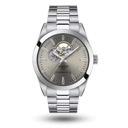 Montre Tissot Gentleman Powermatic 80 Open Heart Gris – T127.407.11.081.00