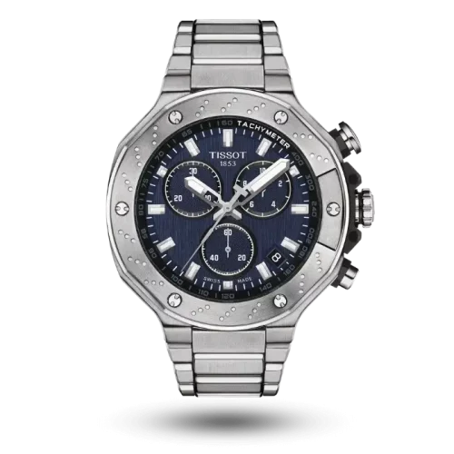 Montre Tissot T-Race Chronograph Bleu sur Bracelet métal - T141.417.11.041.00