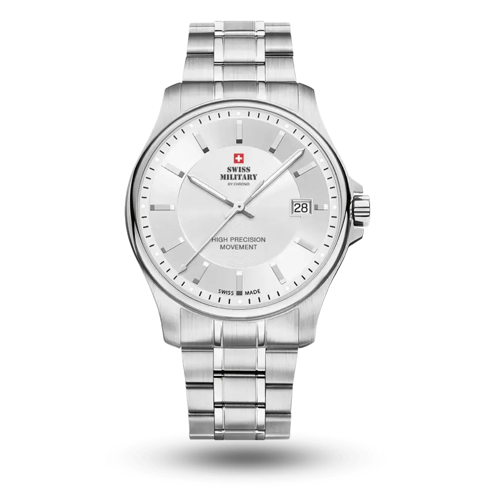 Montre Swiss Military By Chrono Montre Quartz Homme Argent, Bracelet métal - SM30200.02