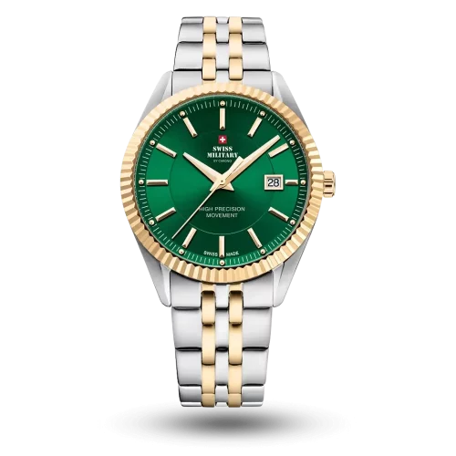 Montre Swiss Military By Chrono Montre Quartz Homme Noir, Bracelet métal – SM30200.01