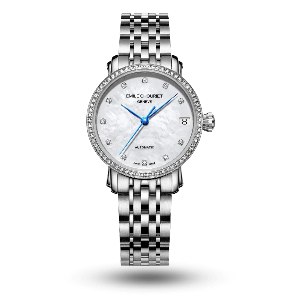 Montre Emile Chouriet Lac Léman Lady Automatic Nacre blanc – 01.1168.L30.6.D.87.6