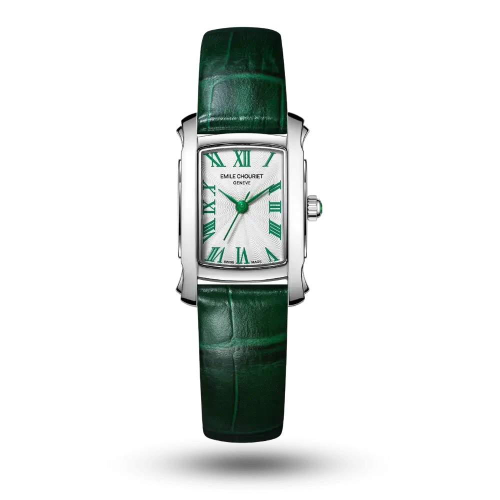 Montre Emile Chouriet Odyssée Vert, Bracelet cuir – 61.2149.L.6.2.254.2