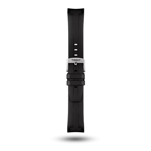 Bracelet Tissot Seastar 1000 Chrono en caoutchouc noir avec boucle ardillon - T603042599