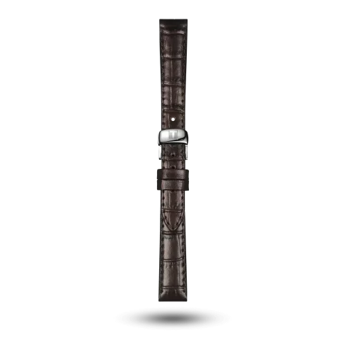 Bracelet Tissot Le Locle Lady 29mm 14/12 en cuir brun avec boucle papillon - T600043485
