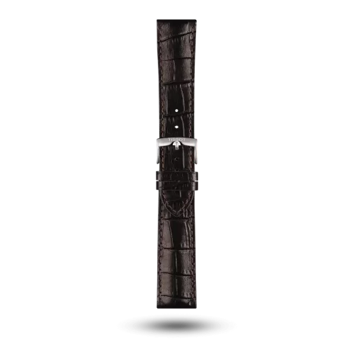 Bracelet Tissot Gent XL 22/20 en cuir brun foncé avec boucle ardillon - T600043495