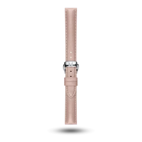 Bracelet Tissot T-My Lady 15/14 en cuir rose avec boucle papillon - T600046070