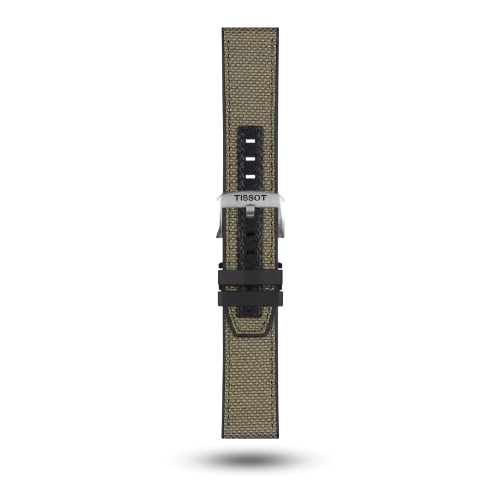 Bracelet Tissot T-Touch Solar Connect 23/22 en textile et silicone beige avec boucle ardillon - T604047746