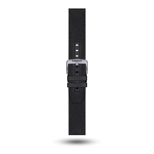 Bracelet Tissot Supersport Chrono 22/22 en textile et silicone noir avec boucle ardillon - T604047163