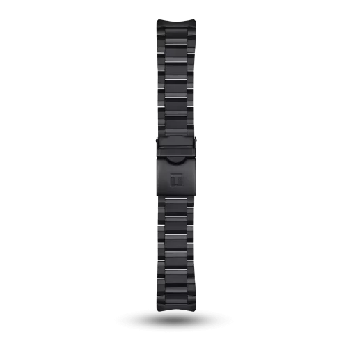 Bracelet Tissot Supersport Chrono en acier PVD noir avec boucle déployante - T605044988