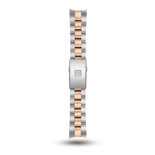 Bracelet Tissot PR 100 Sport Chic Chrono en acier bicolore rose avec boucle déployante - T605043793