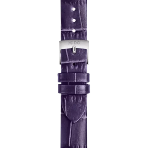 Bracelet Mido Baroncelli Signature Lady 15/14 en cuir violet avec boucle ardillon - M600018556