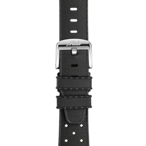 Bracelet Mido Ocean Star Decompression Worldtimer 21/18 en silicone noir - M603018678