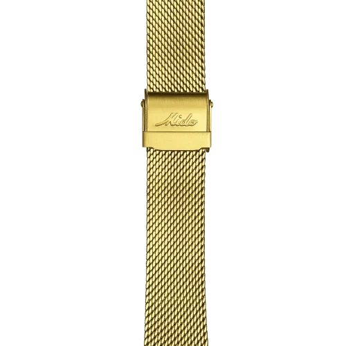 Bracelet Mido Commander 1959 37mm milanais en acier PVD or jaune - M605006365