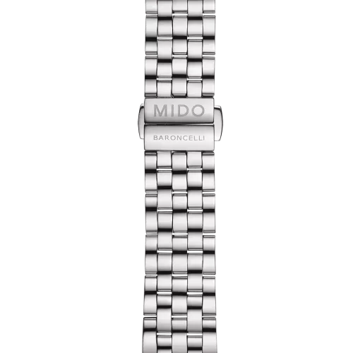 Bracelet Mido Baroncelli Lady Prisma en acier avec boucle papillon - M605012127