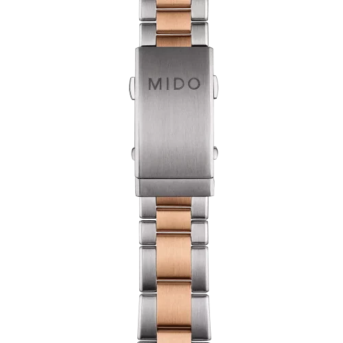 Bracelet Mido Ocean Star 200 en acier bicolore rose avec boucle déployante plongée - M605015123