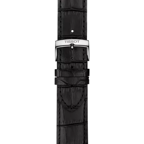 Bracelet Tissot Everytime Swissmatic (2017) 21/20 en cuir noir avec boucle ardillon - T600041275