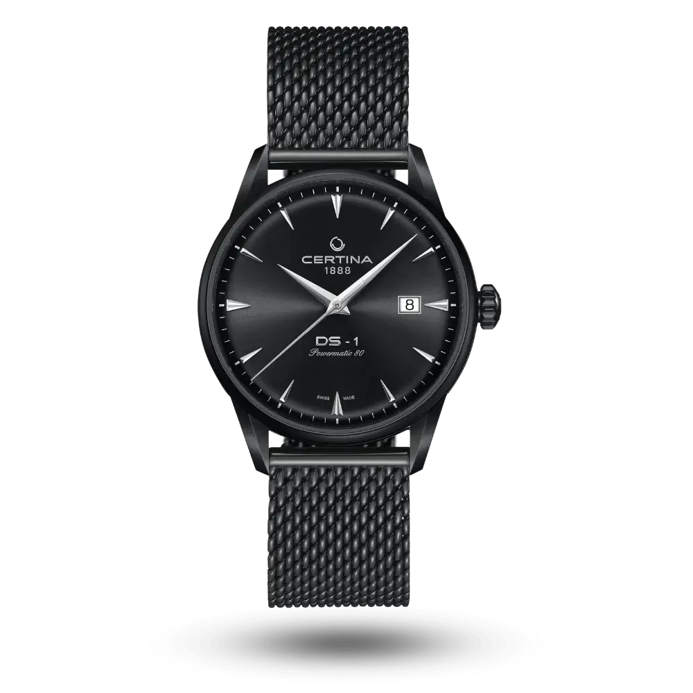 Montre Certina DS-1 Powermatic 80 Noir sur Bracelet milanais - C029.807.33.051.00