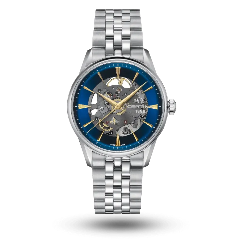 Montre Certina DS-1 Skeleton Powermatic 80 Bleu - C029.907.11.041.00