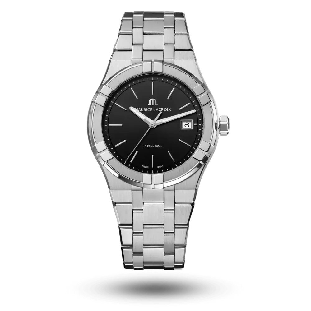 Maurice Lacroix Aikon Quartz Date 40mm Noir - AI1108-SS002-330-1