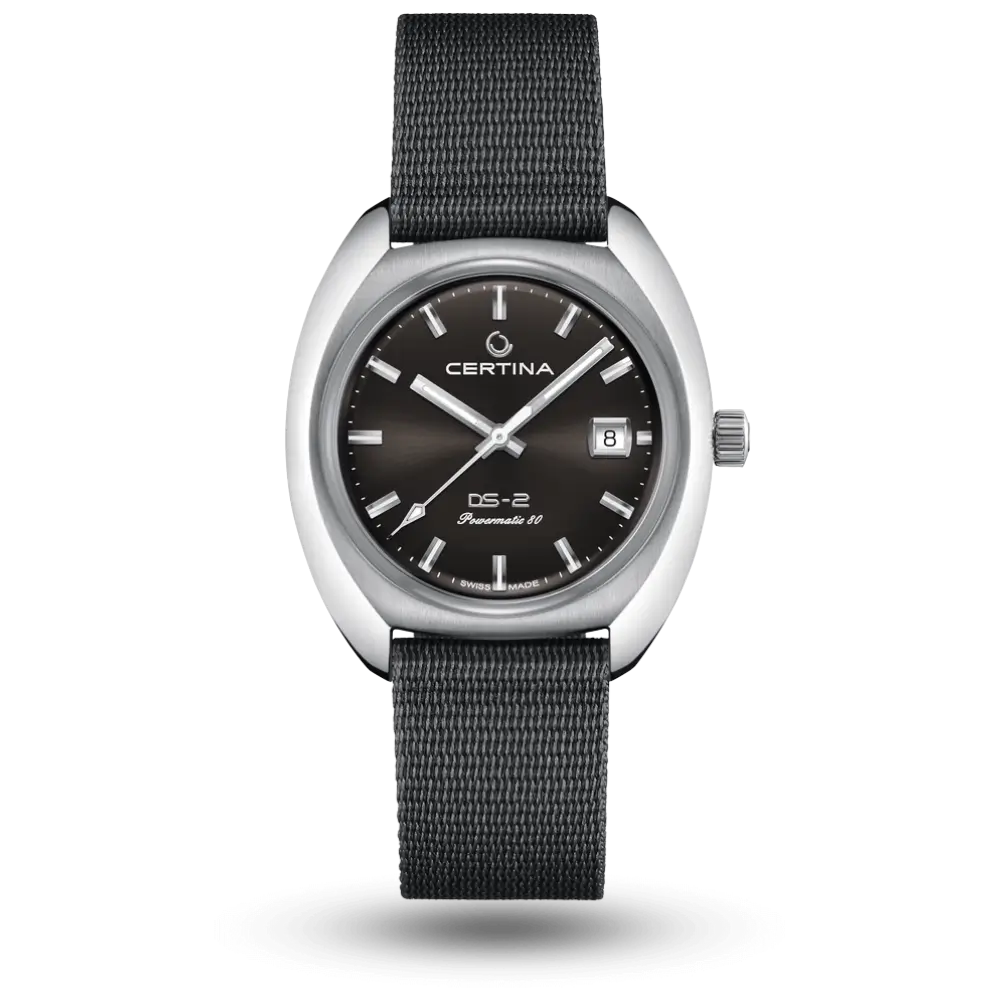 Montre Certina DS-2 Powermatic 80 Noir sur Bracelet textile - C024.407.18.081.00