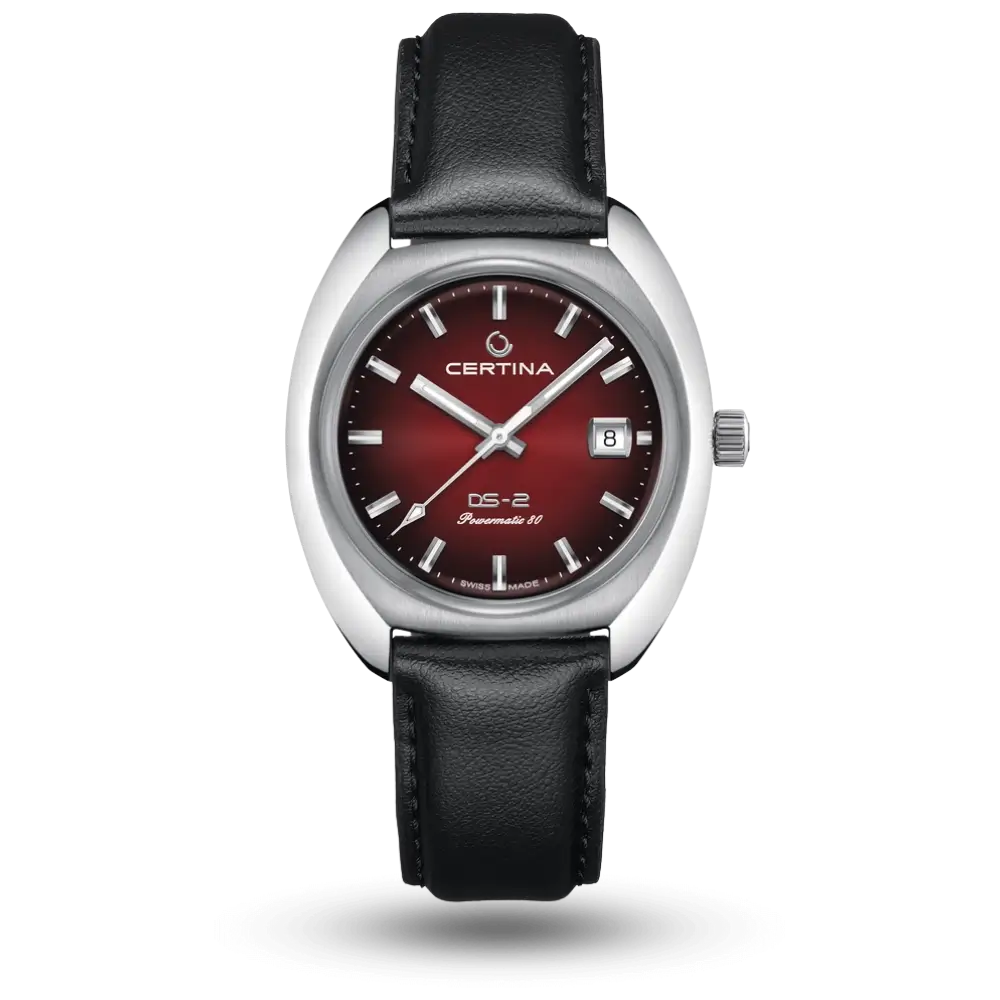 Montre Certina DS-2 Powermatic 80 Rouge sur Bracelet cuir - C024.407.17.421.00