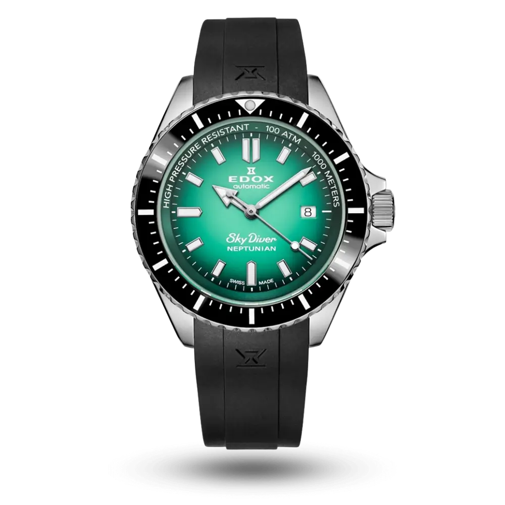 Montre Edox Neptunian Automatic Vert / Noir - 80120-3NCA-VDN