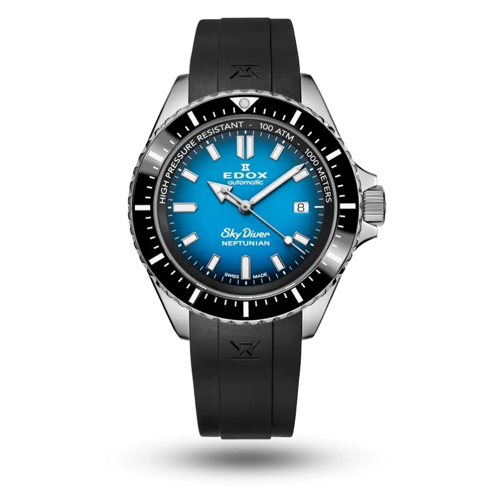 Montre Edox Neptunian Automatic Bleu / Noir – 80120-3NCA-BUIDN