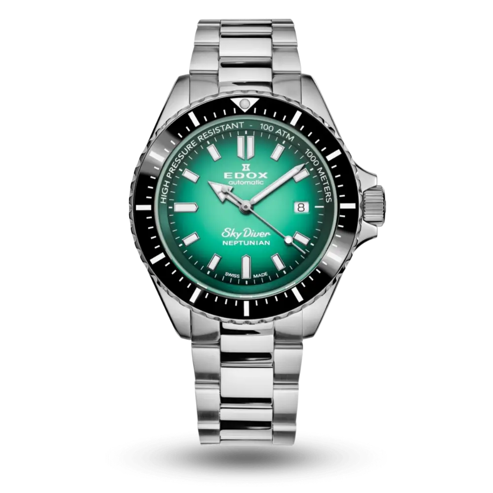 Montre Edox Neptunian Automatic Vert / Noir - 80120-3NM-VDN