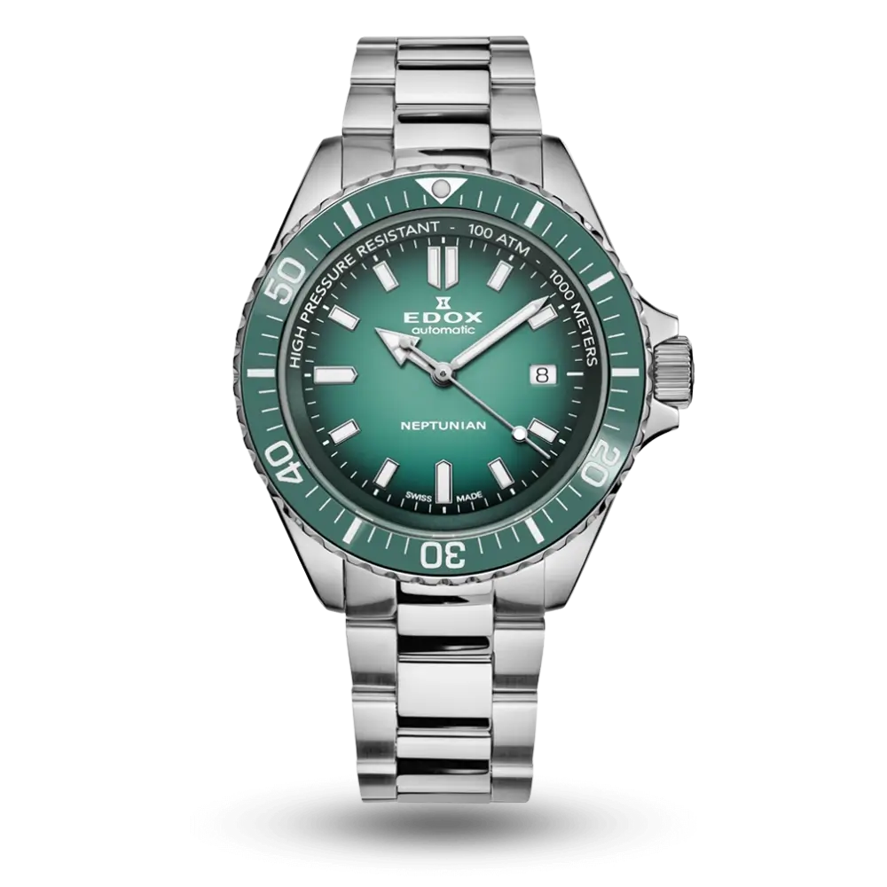 Montre Edox Neptunian Automatic Vert - 80120-3VM-VDN1