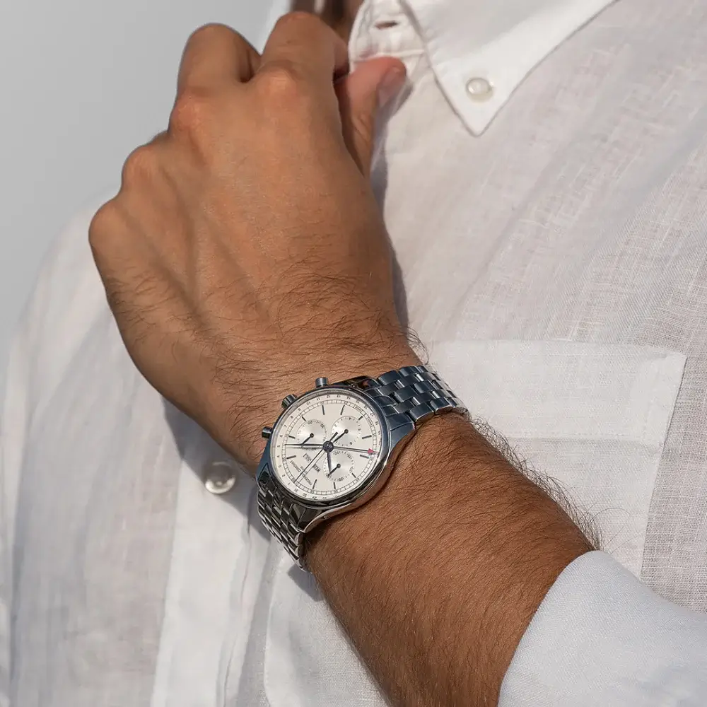 Montre Frederique Constant Classics Quartz Chronograph Triple Calendar - FC-296SW5B6B - Image 5