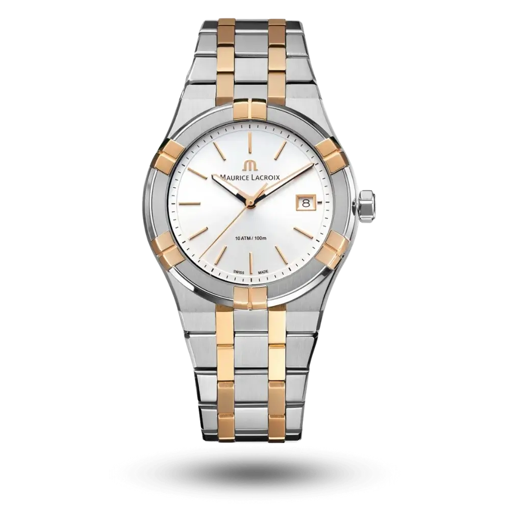 Maurice Lacroix Aikon Quartz Date 40mm Bicolore rose – AI1108-PVP02-130-1