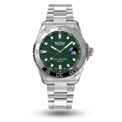 Paul Picot Paul Mariner S Tutti Frutti Vert, Bracelet métal – P4351.SG.4000.6614